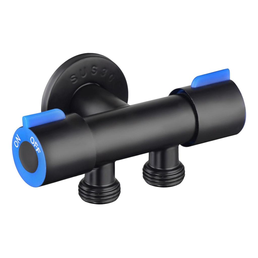 Dual Outlet Toilet Bidet Sprayer Shut Off Valve Angle Hose High Pressure Diverter for Washing