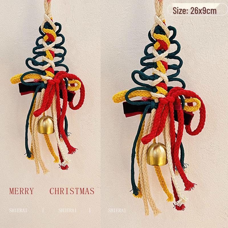 Imitation Noble Mini Christmas Wreath Car Ornament: Festive Window Display Pendant