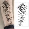 Black Body Art For Women Girls Tattoo Sticker Love Rose Fake Tattoos 1 Sheet  High Quality