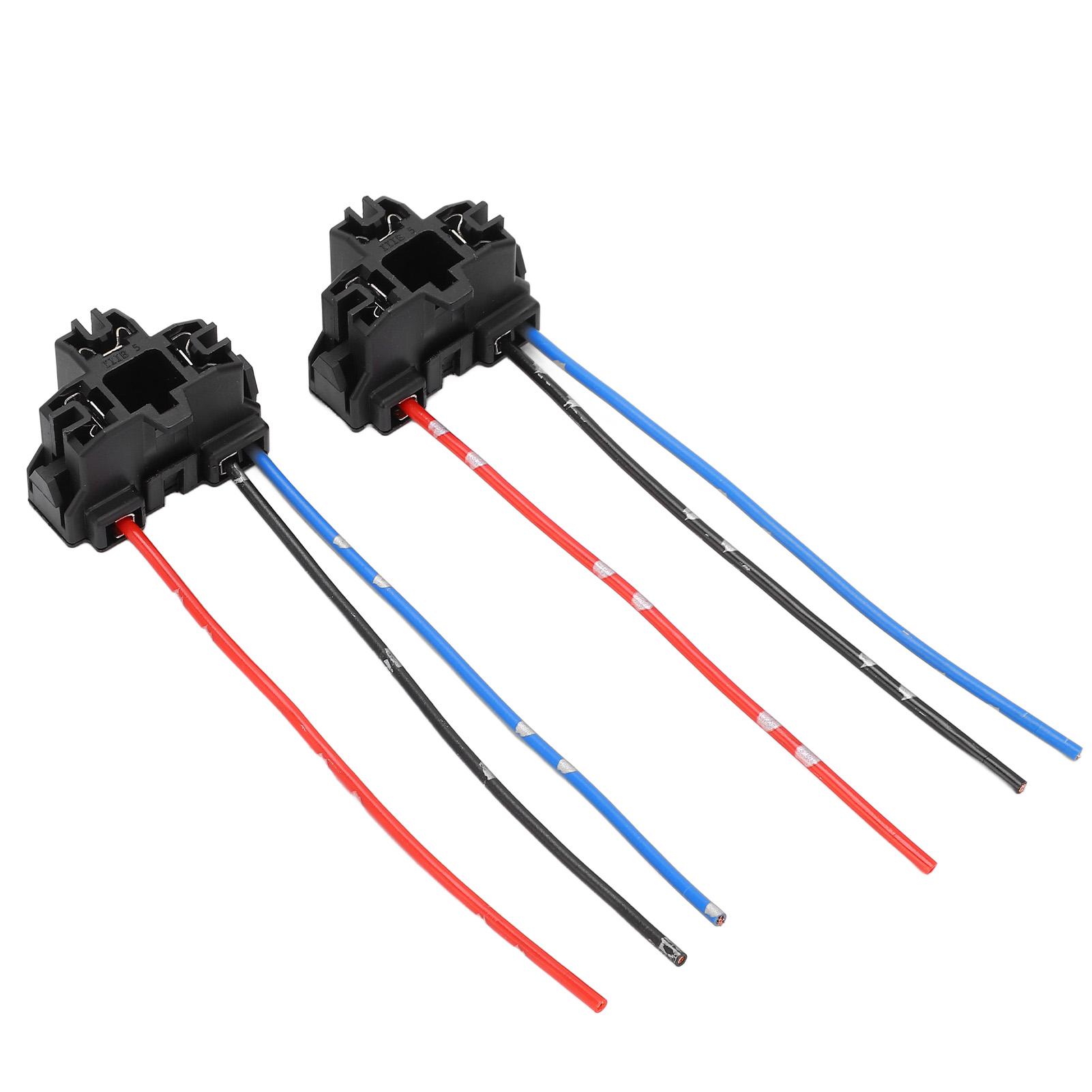

2pcs H4‑3 LED Bulb Connector Female Heat and Corrosion Resistant Headlights Harness Socket for Automobile Boat Trailer