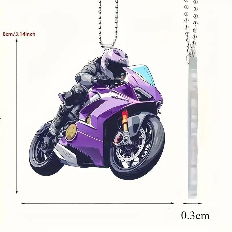 

Новая плоская акриловая подвеска для мотоцикла 2D, подвеска для автомобиля, рюкзака, декоративный подарок.