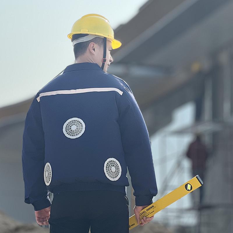 

Men s Workwear: Camouflage Summer Air-Conditioned Jacket, Durable & Dirt-Resistant with Three Fans and Free Shipping. S (35-45 kg)