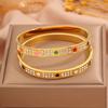 Titanium steel  women, light luxury oil dripping color star stainless steel , European and American niche high-end 
