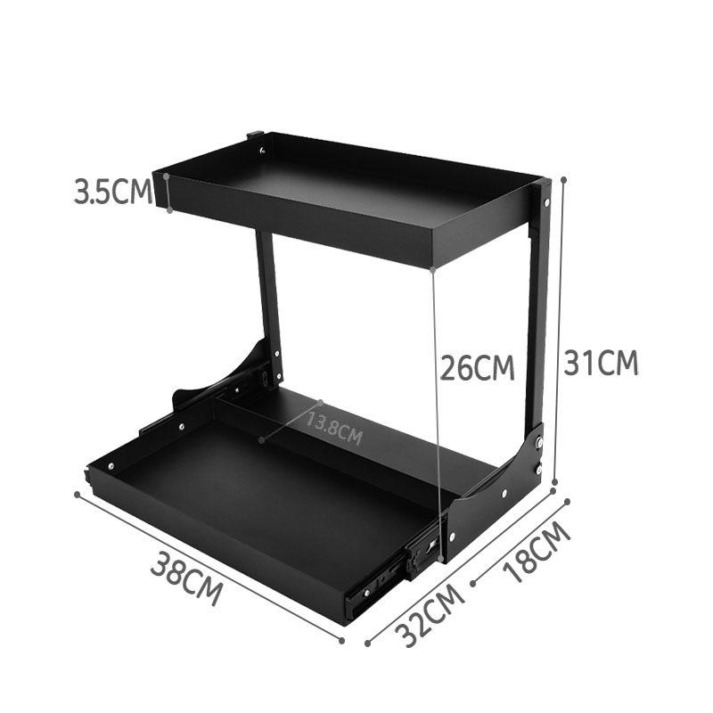 Cheap Kitchen Countertop Seasoning Rack Black Foldable Spice Rack