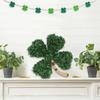 St. Patrick's Day Four-Leaf Clover Wreath: Lucky Green Decor for Doorways, Fireplaces, and Walls