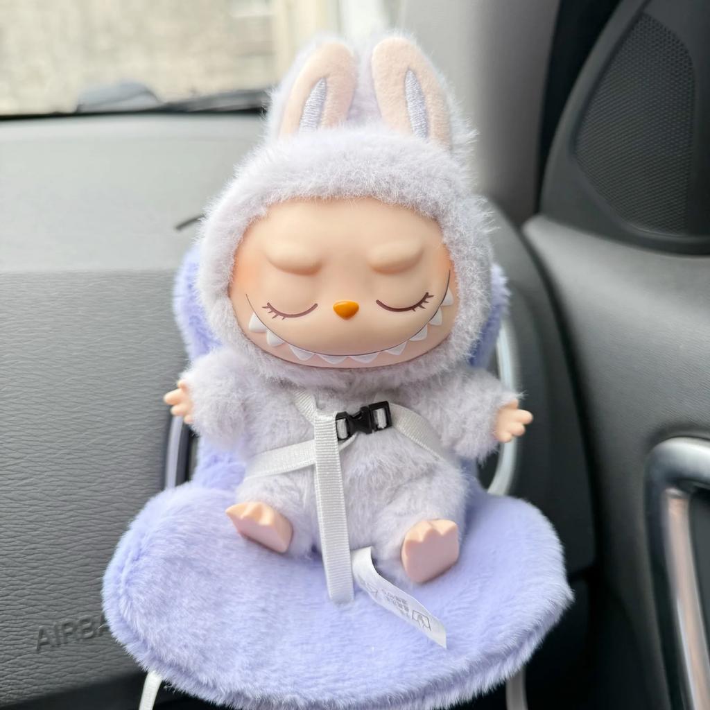 Suitable for LABUBU blind box 1.2 generation safety seat car air outlet ornaments accessories chair small ornaments mdd clothes