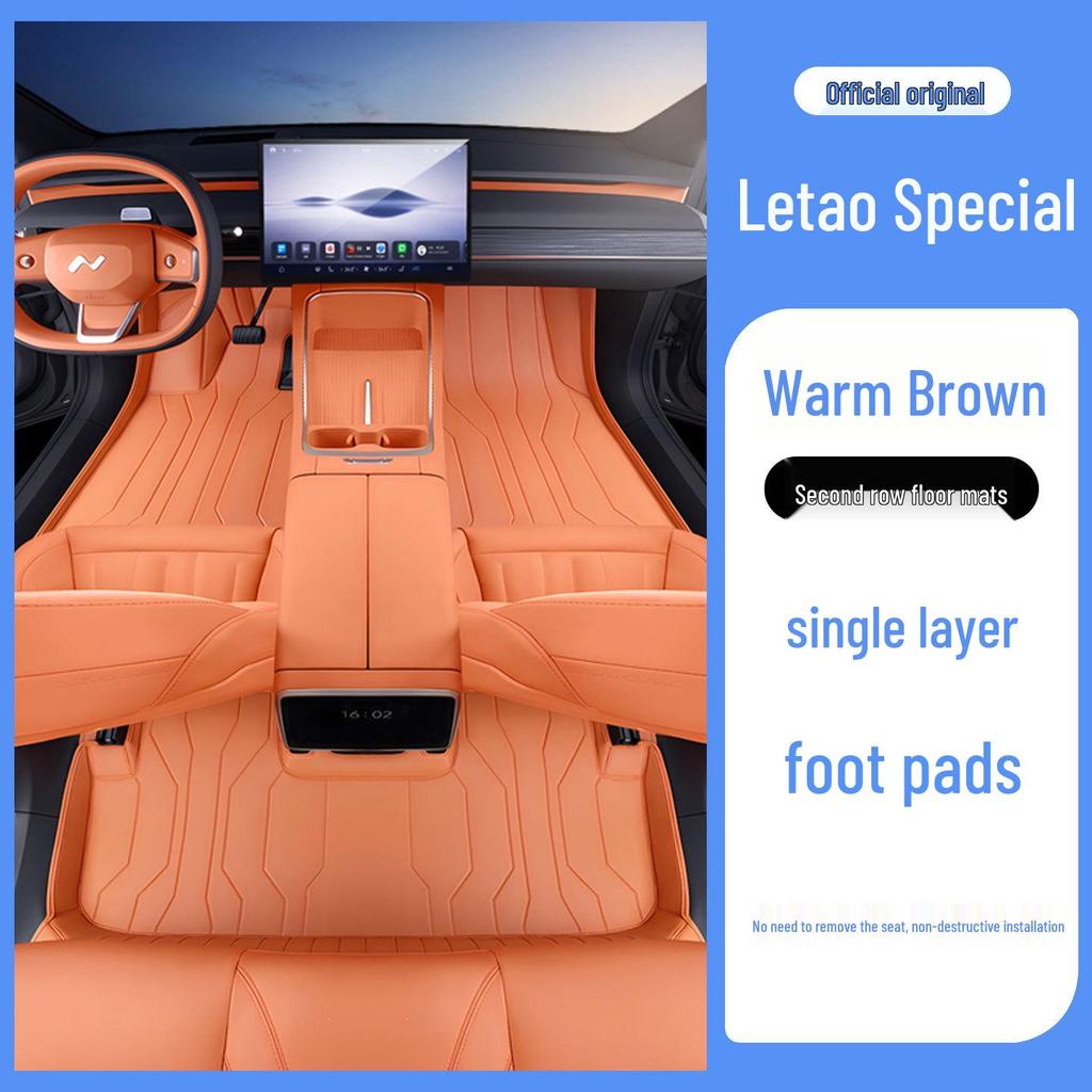 Eco-Friendly Full Coverage Leather Foot Mats for Nio L90 - Interior Protection & Modification