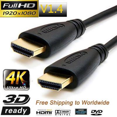1M 1080P HDMI V1.4 Hochgeschwindigkeits-Stecker-Stecker-Kabel für HD-TV-LCD-Projektor