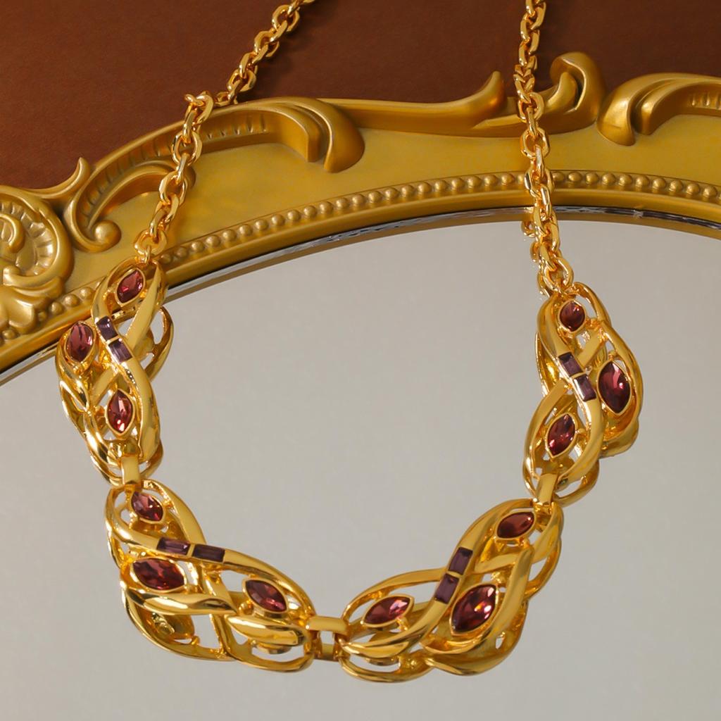 Vintage French Court Style Personalized Fish Bone Spine Necklace Bracelet Earring Set