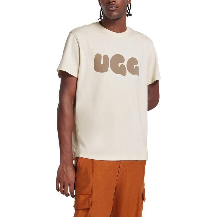 UGG Ss24 Letter Print Round Neck Casual Short Sleeve T-Shirt Men Tops Off-White 1156450-CRM