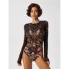 Summer New Style European And American Style Ladies One Piece Long Sleeved Bikini Sunscreen Swimsuit Sexy And Cute