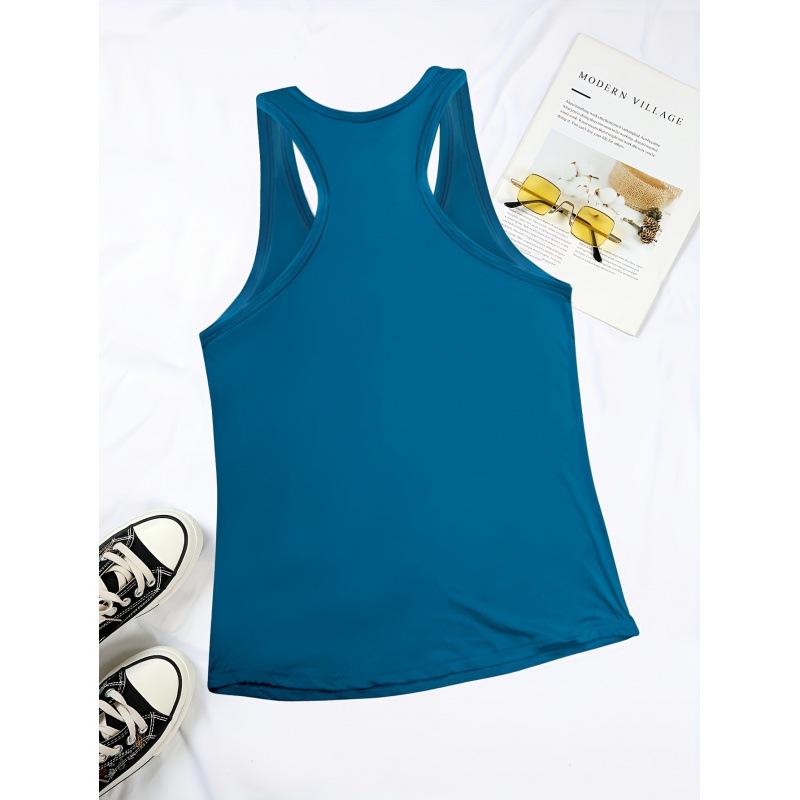 2025 Summer Women’s Plus Size Solid Color Round Neck Vest