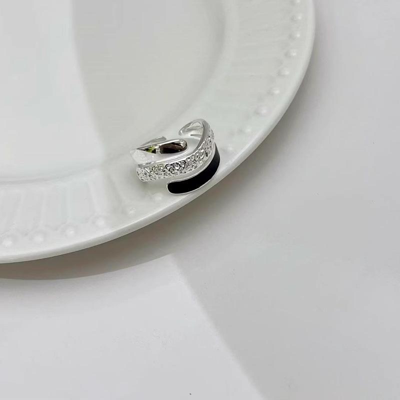 PANJBJ 925 Sterling Silver Texture Ring For Women Hollow Out Minimalism Vintage Jewelry Gift Dropshipping