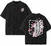 Cherry Blossom Wings Shirt, Japanese Sakura Shield Oversized Top, Vintage Acid W