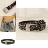 Fashion Leopard Print Pattern Rhinestone Metal Buckle Decoration Women Wide Belt For Streetwear Fashion