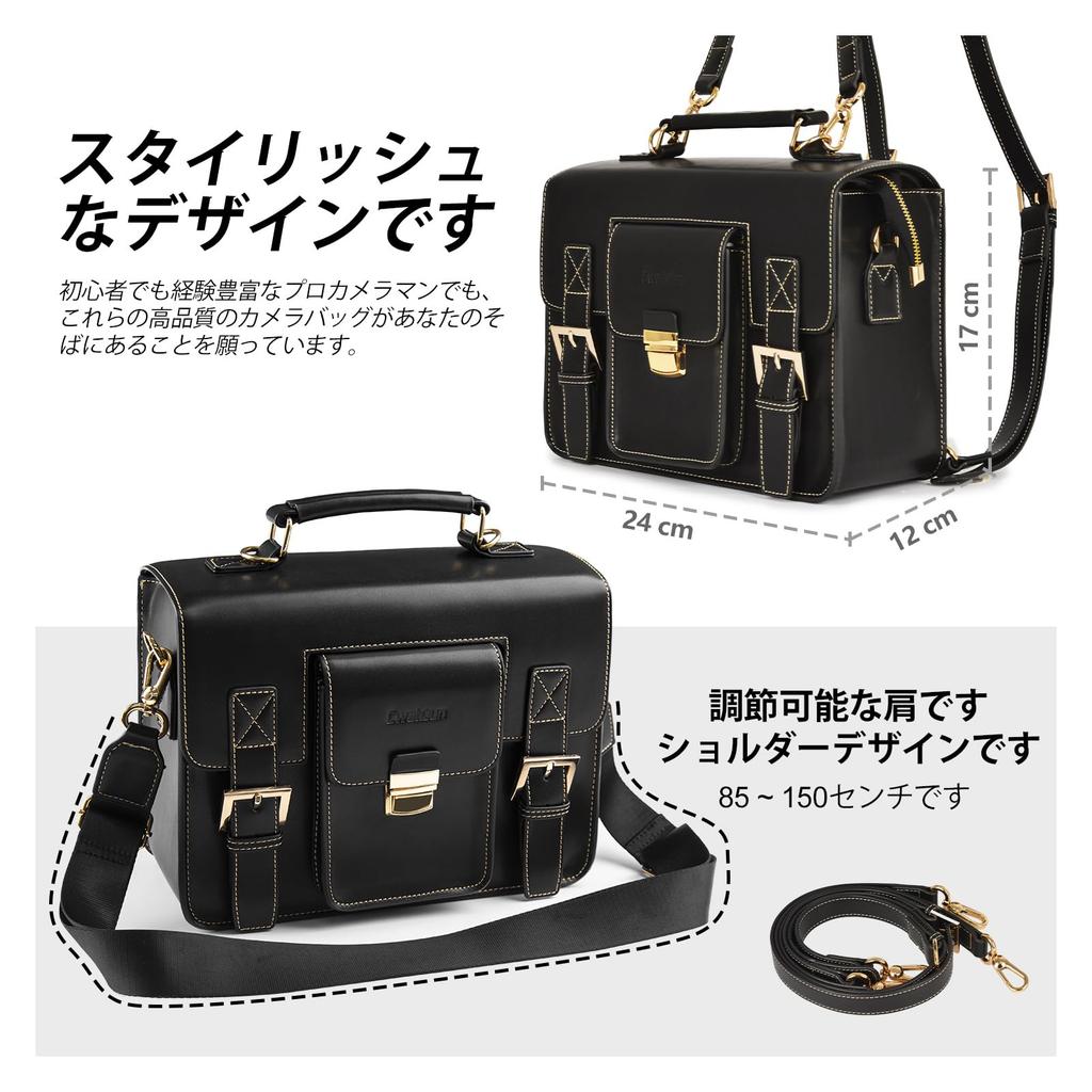 Cwatcun Camera Bag British SLR Camera Travel Photography Bag for and Fuji Digital and Accessories Size Backpack, Style, Bag, Canon, Nikon, Sony,