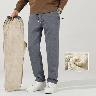 Zimní kašmírové kalhoty Pánské fleecové teplé silné ležérní sportovní kalhoty Módní stahovací šňůrka Velká velikost Jogger kalhoty