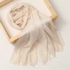 Foreign Trade Silk Scarf Cotton And Linen Headscarf Women'S Spring And Summer Solid Color Japanese And Korean Scarf Sun Protection Warm Shawl Hair