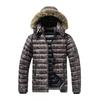 Mens Winter Detachable Hooded Printed Padded Coat Thick Warm Cotton Jacket Young Adults