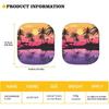 Coldinair Sunset Front Windshield Shade 2Pcs Sunshade For Car Windshield Folding Car Accessories For Truck SUV Sun Visor Protector, Tropical Palm