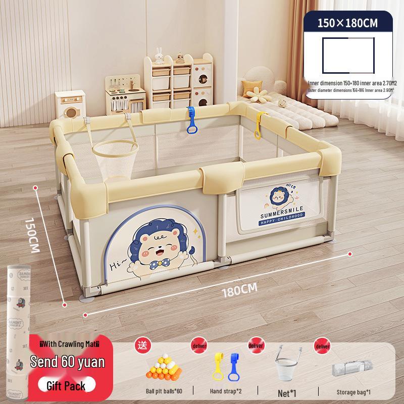 Indoor Baby Playpen & Crawling Mat: Safe Protective Fence & Walker