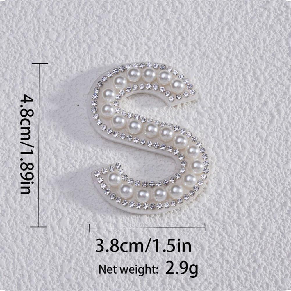 Pearl Letters Clothes Letter Alphabet Embroidery Sparkle