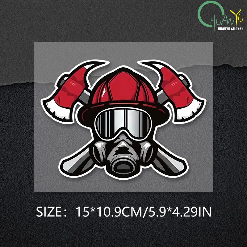 For Rescue Fireman Department Suitable For VAN RV SUV Car Stickers Decals Waterproof Occlusion Scratch