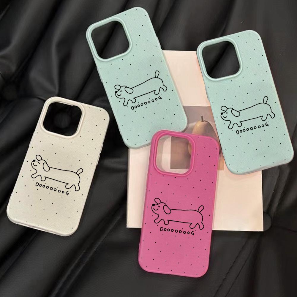 Skin-feel Phone Case for iPhone 11 13 16 Pro Max iPhone XR XS Max 14 15 Pro Max 12 13 Pro Max 16 Plus 13 Pro 14 Pro Cartoon Painted Macaron Colors