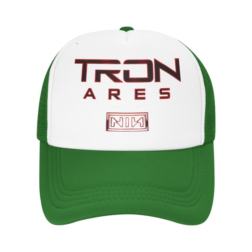 Trons Ares Music Nin Band Outfits Mesh Foam Trucker Hat Unisex Cooling Mesh-back Sun Caps Leisure Adjustbale