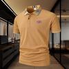 Men's Polo Shirt, Double-button Collar with Checkered Cuffs, Moisture-wicking, Versatile Short-sleeve Shirt for Business and Everyday Wear