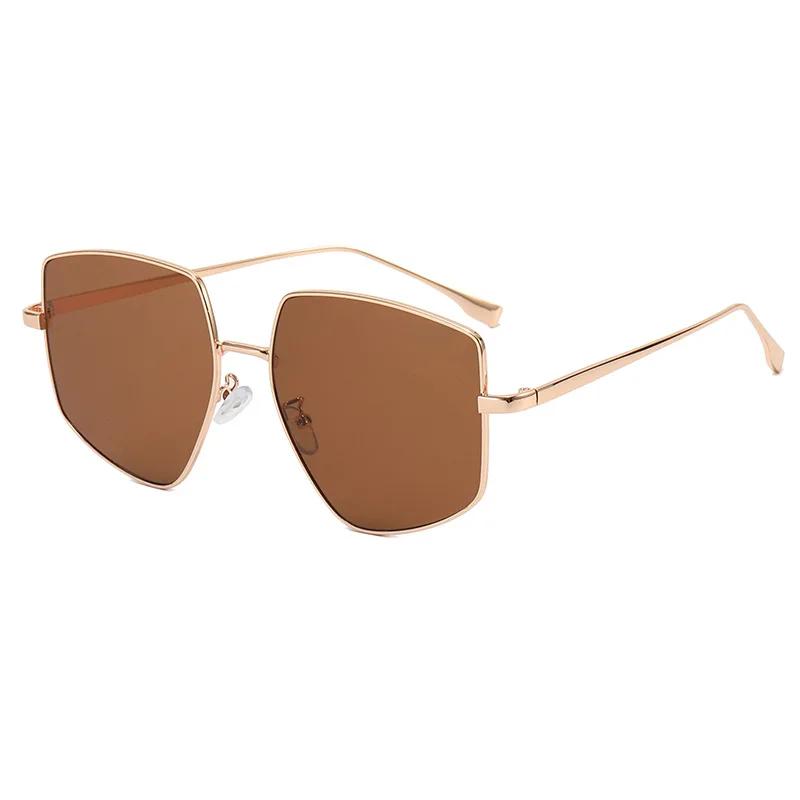 Oversized Gradient Sunglasses For Women New Fashion Brand Irregular Alloy Sun Glasses for Female Vintage Shades UV400