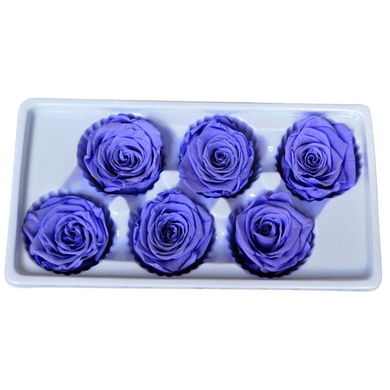 

6 шт./кор. вечный цветок жизни на день матери, сохраненный на свадьбу, 5-6 см, сделай сам, высокое качество, День святого Валентина, роза, декор для вечеринки, подарок фиолетовый