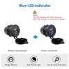 Cargador de coche con doble puerto USB QC3.0, toma de carga rápida con voltímetro e interruptor, 12 V/24 V, cargador de teléfono automático