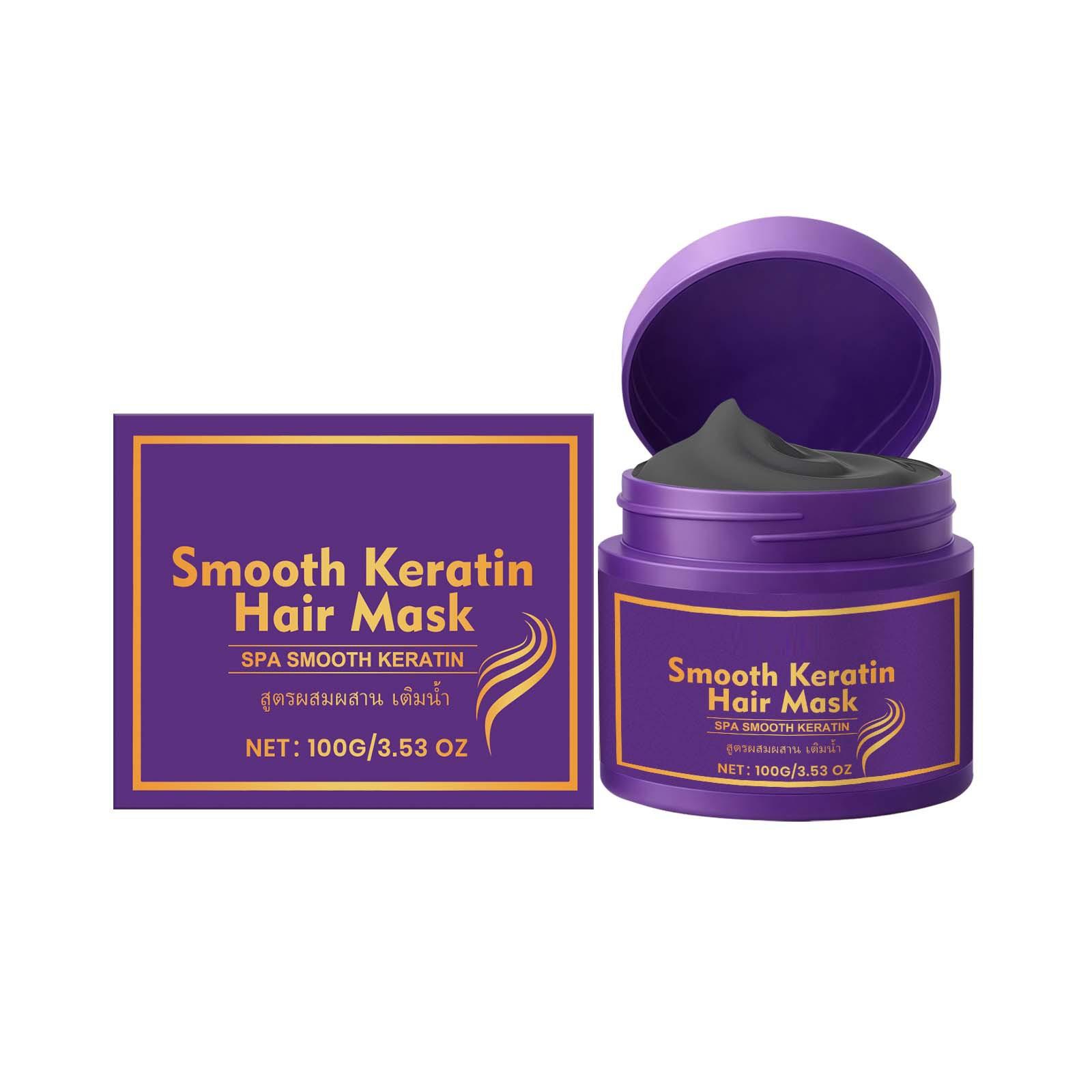 

Keratin Care Hair Mask, Moisturizing And Softening Hair Mask, Nourishes Dry Hair And Makes It Naturally Smooth And Shiny білий
