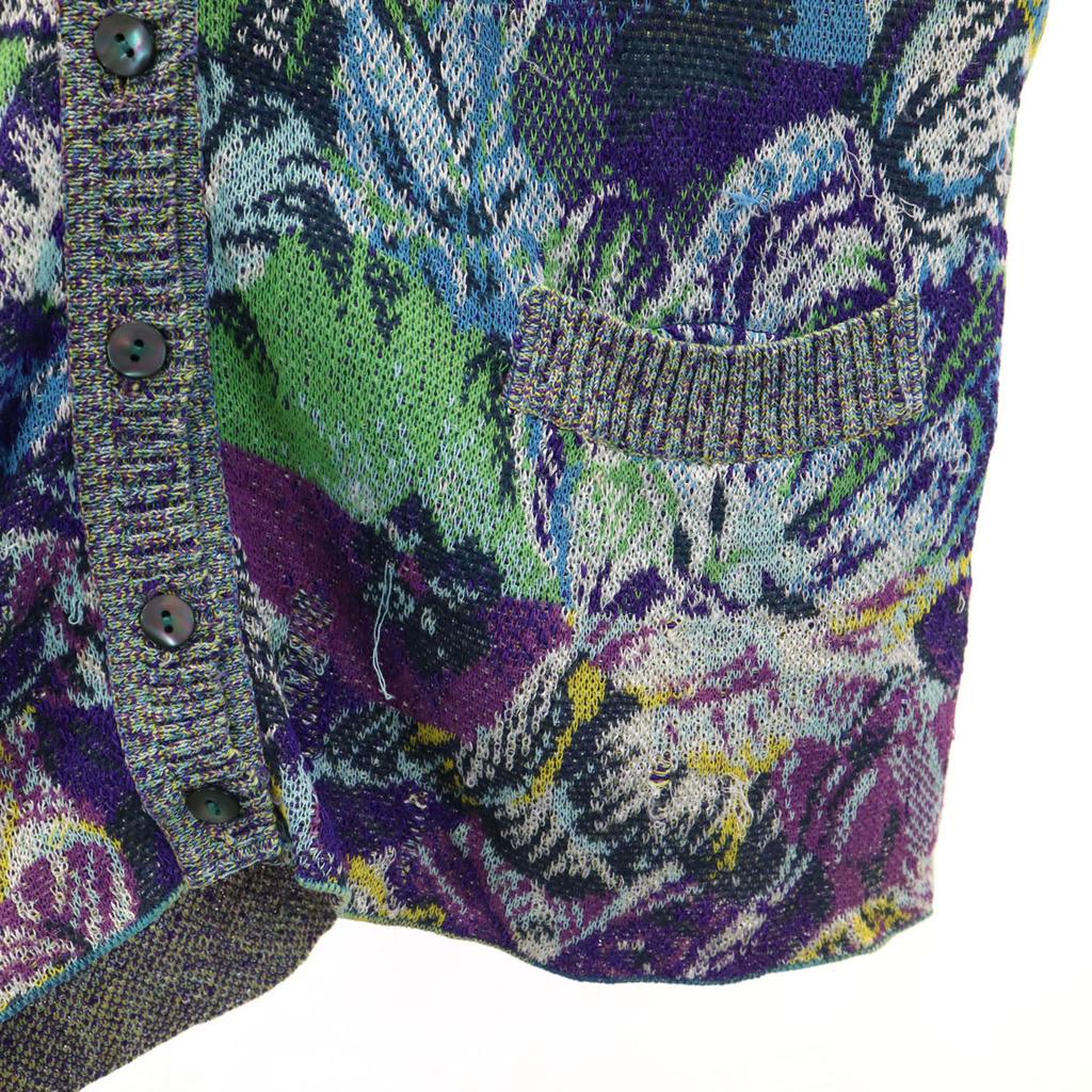 Missoni Long Sleeve V Neck Cardigan 44 Purple Women Used