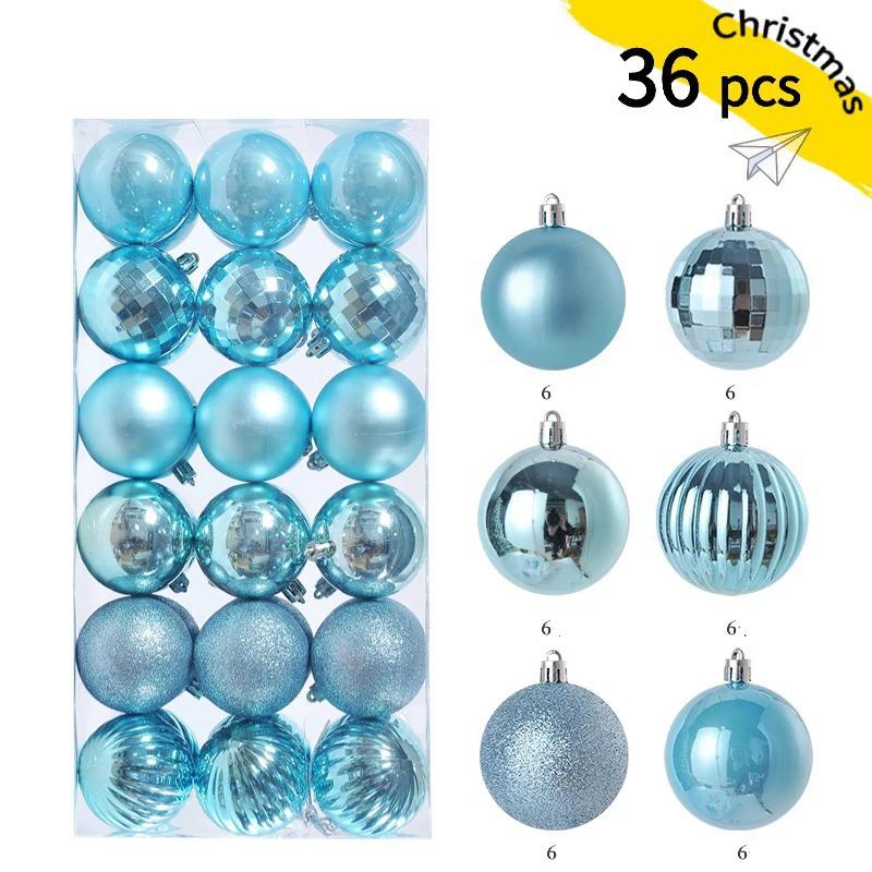 3cm Weihnachtsbaumkugeln Bruchfeste Kunststoffkugeln Dekoration Frohe Weihnachten Kugeln Anhänger Set Festival Party Hausdekoration