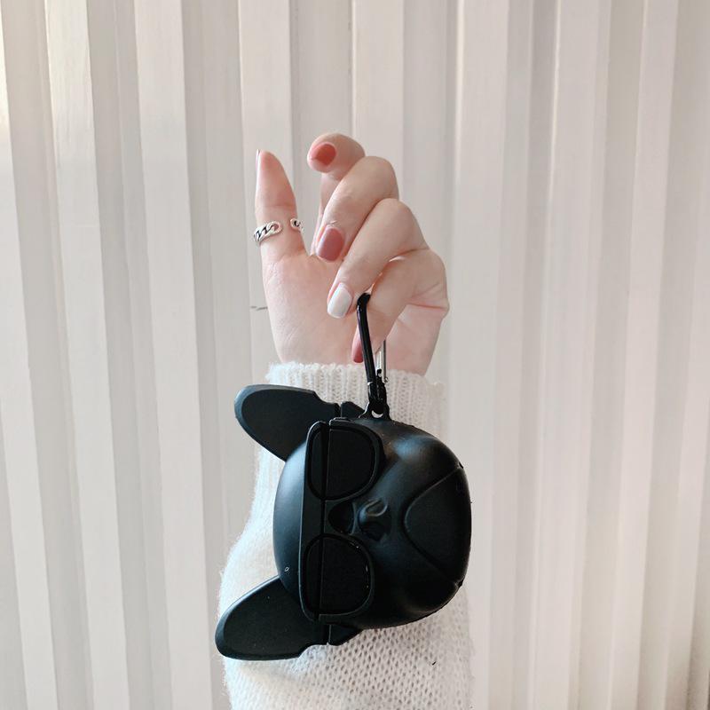 Cool 3D Bulldog Soft Silicone Cases For Apple Airpods Pro Protective Bluetooth Wireless Earphone Cover For Apple Air Pods Charging Box Bags