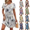 Dresses For Women Short Sleeve O Neck Casual Dresses Waist Maternity Dress With Pockets