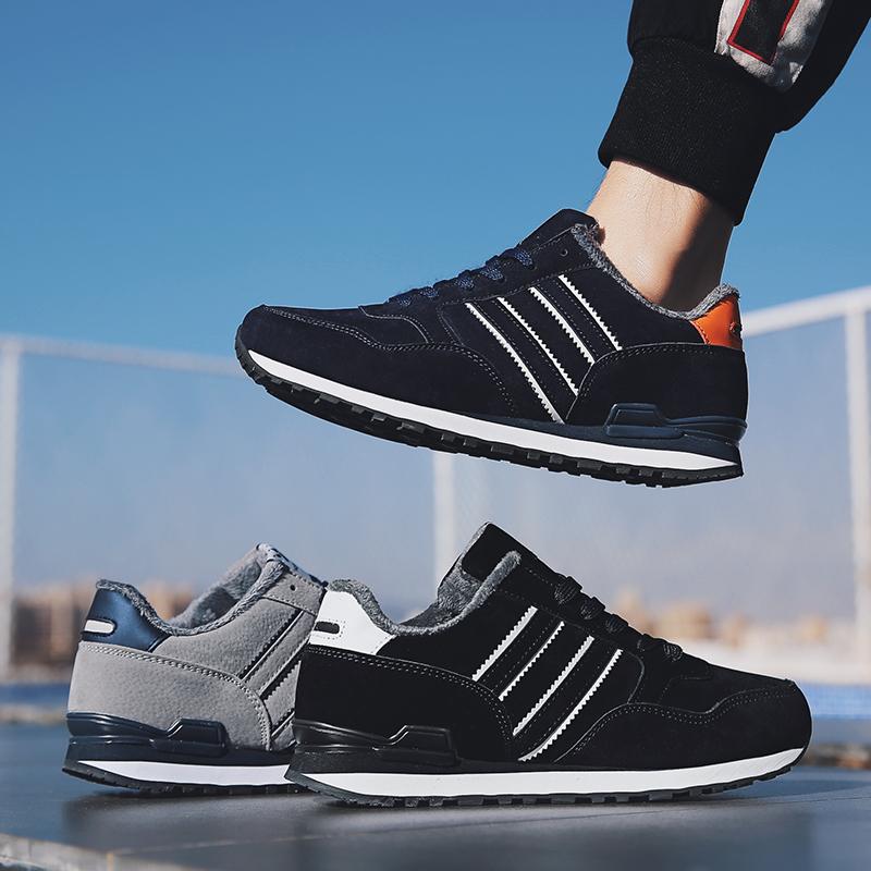 Herren Winterschuhe Sneakers Plues Leder Freizeitschuhe Herrenschuhe Tenis Schuhe