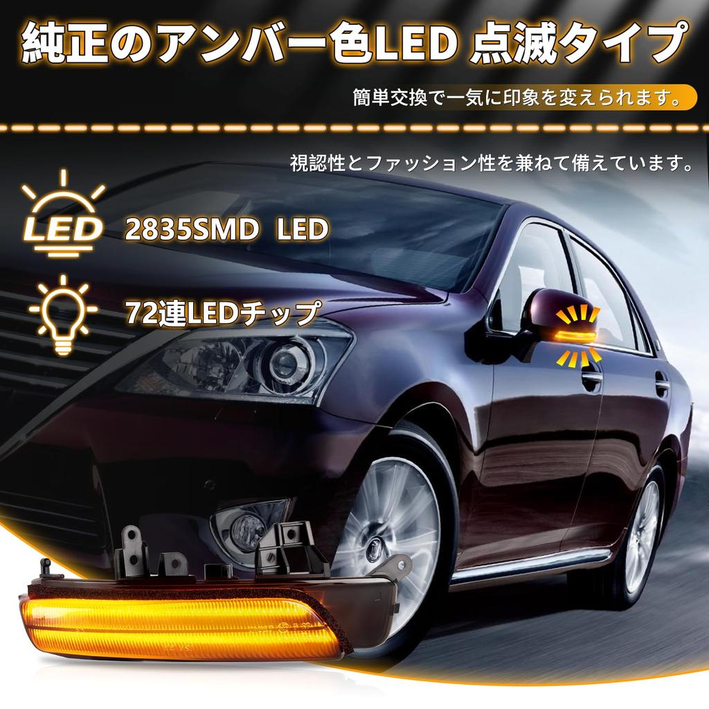 NEIFILES 30 Series Prius Compatible Door Mirrors and Turn Signals for 40 Series Prius Side Mirrors with Vehicle Inspection Smoke Lens ZVW30/35 G's