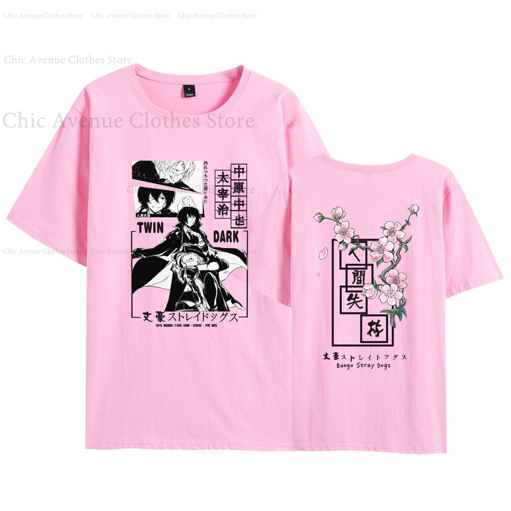 Anime Bungo Stray Dogs Series Dazai Osamu Print Tshirt for Unisex Women Short Sleeve Tops Cotto Summer Tee Casual Tshirt Daily
