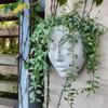 Resin Decorative Vases, DIY Handmade Mask Flower Pots, Indoor Wall Mounted Flower Pots, Outdoor Garden Wall Decorations