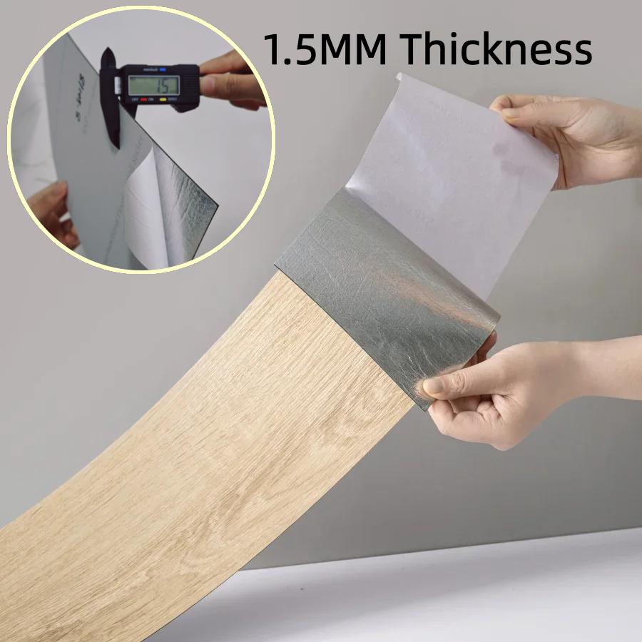 10 Stück 40x15cm PVC Bodenaufkleber Selbstklebende Aufkleber Wasserdicht Verdickt Holzmaserung Bodenaufkleber Aufkleber Wohnzimmer