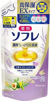 Lecznicza, bogata i wilgotna kąpiel z białymi kwiatami 400 ml do stosowania z nawilżającym typem x 7 sztuk [Półleki quasi] suflety, sól, zapach, wkład uzupełniający, (Czy dzieci mogą),