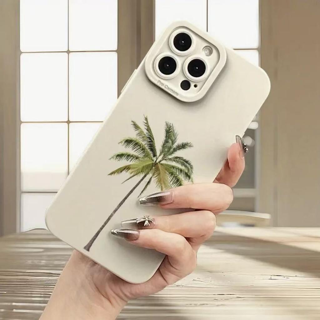 The new coconut tree is suitable for iphone17 mobile phone case 11 Apple 16promax/15 anti-drop 14pro13 Europe and America 12