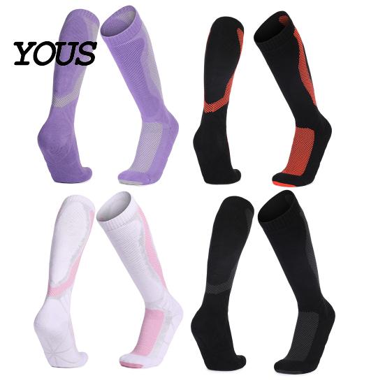 Padded Compression Socks for Skiing Cotton Ski Men Women, Winter Thermal Snowboard with Support, Protective Snow Gear Non-Slip Warm Snowboarding