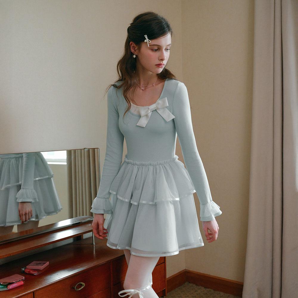 Ceme Adu Cest_Slim Ribbon Layered Dress
