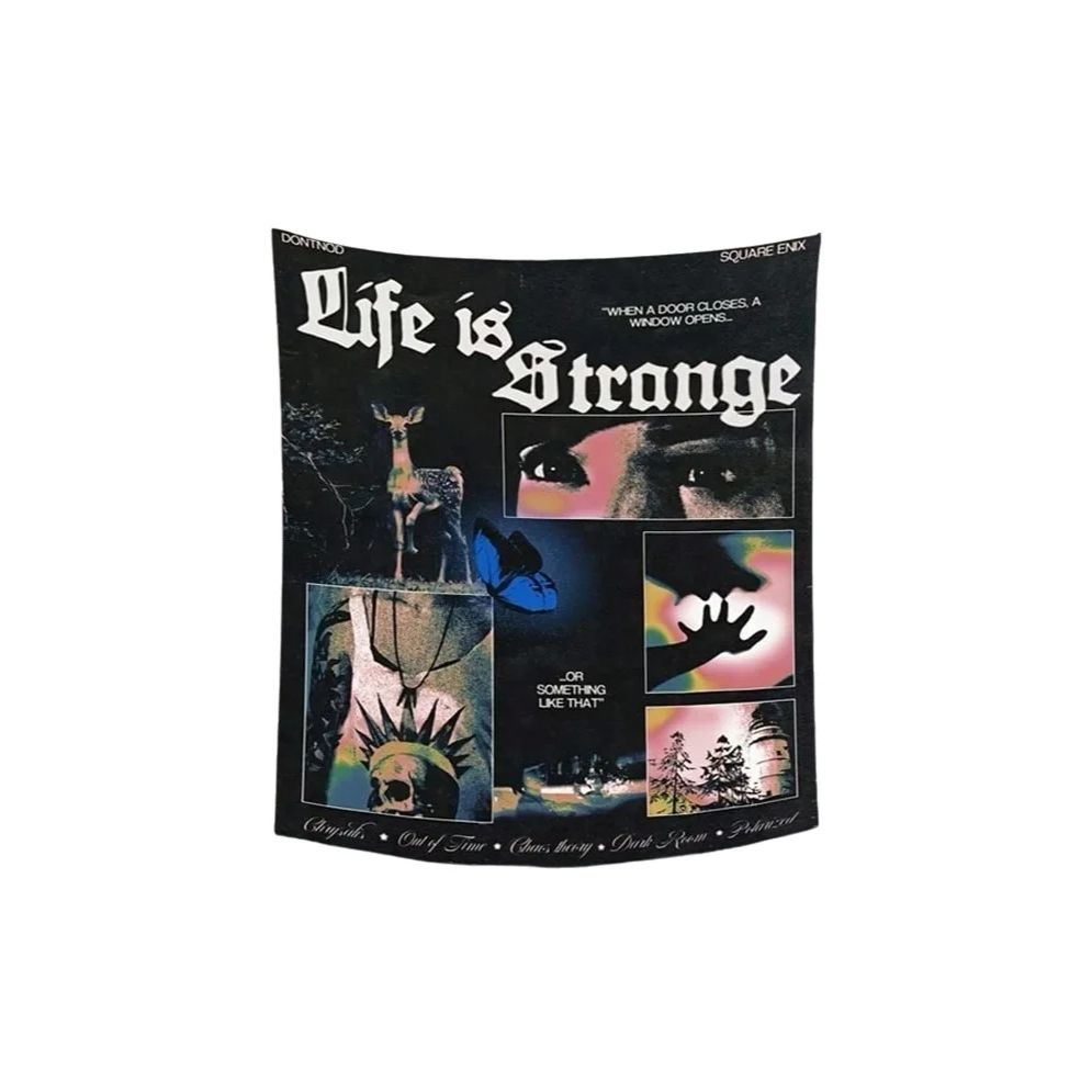 

1 шт. Life is Strange Гранж Принт Гобелен Полиэстер 2D Плоское Настенное Полотно для Спальни Гостиной Общежития Инди-Игры Декор Крутой Подарок 74x94cm(29x37in)
