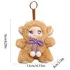 Fashionable Plush Doll Keychain In Sitting Pose 16cm Long Fashion Backpack Charm For Personalizing Keys And Bags