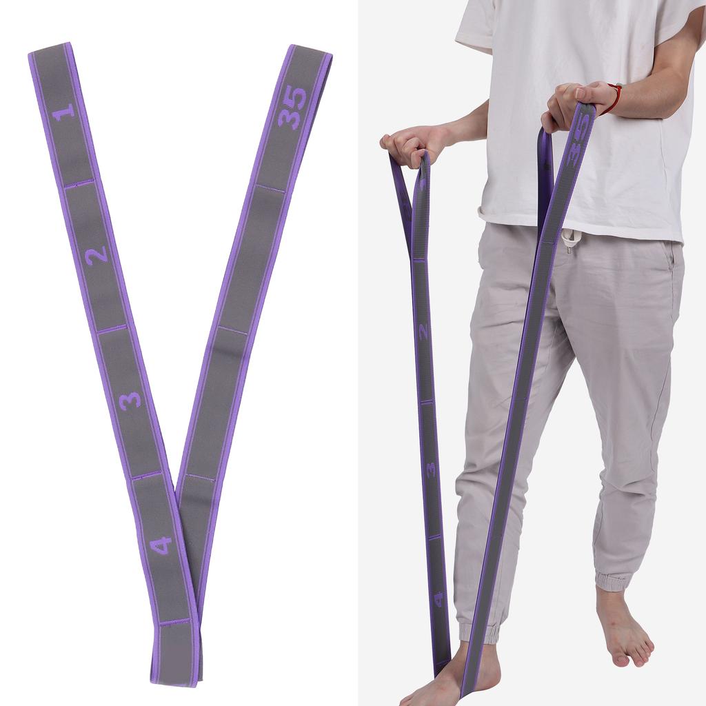   Stretch Strap Women Fitness High Elastic Multi  Exercise Stretch Band Belt(Blue Gray )